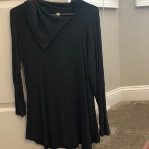 Dark grey long sleeve top